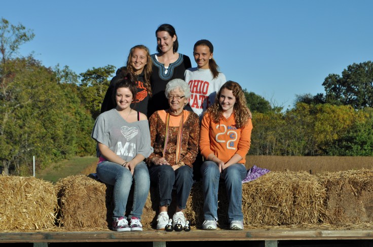 Grandma and her beautiful grand-daughters