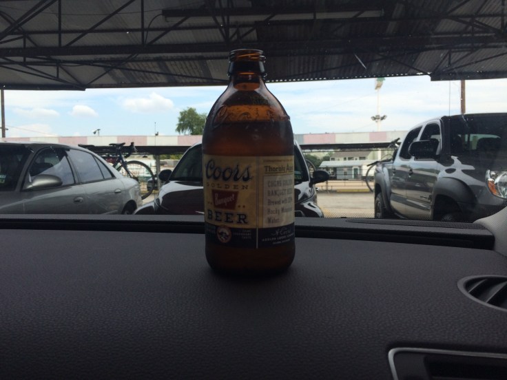 When in Texas you have a beer with your drive-in