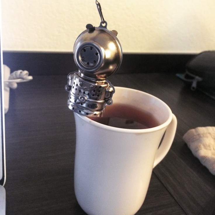 My Deep Diver tea steeper having a dip.